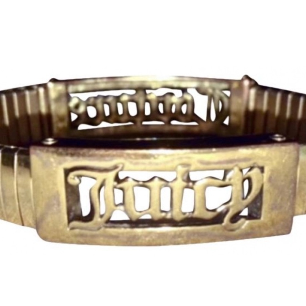 Juicy Couture Gold Plated stretch logo bracelet